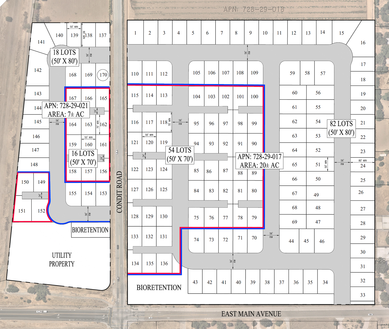 1125 East Main Avenue Project C, site map by CBG