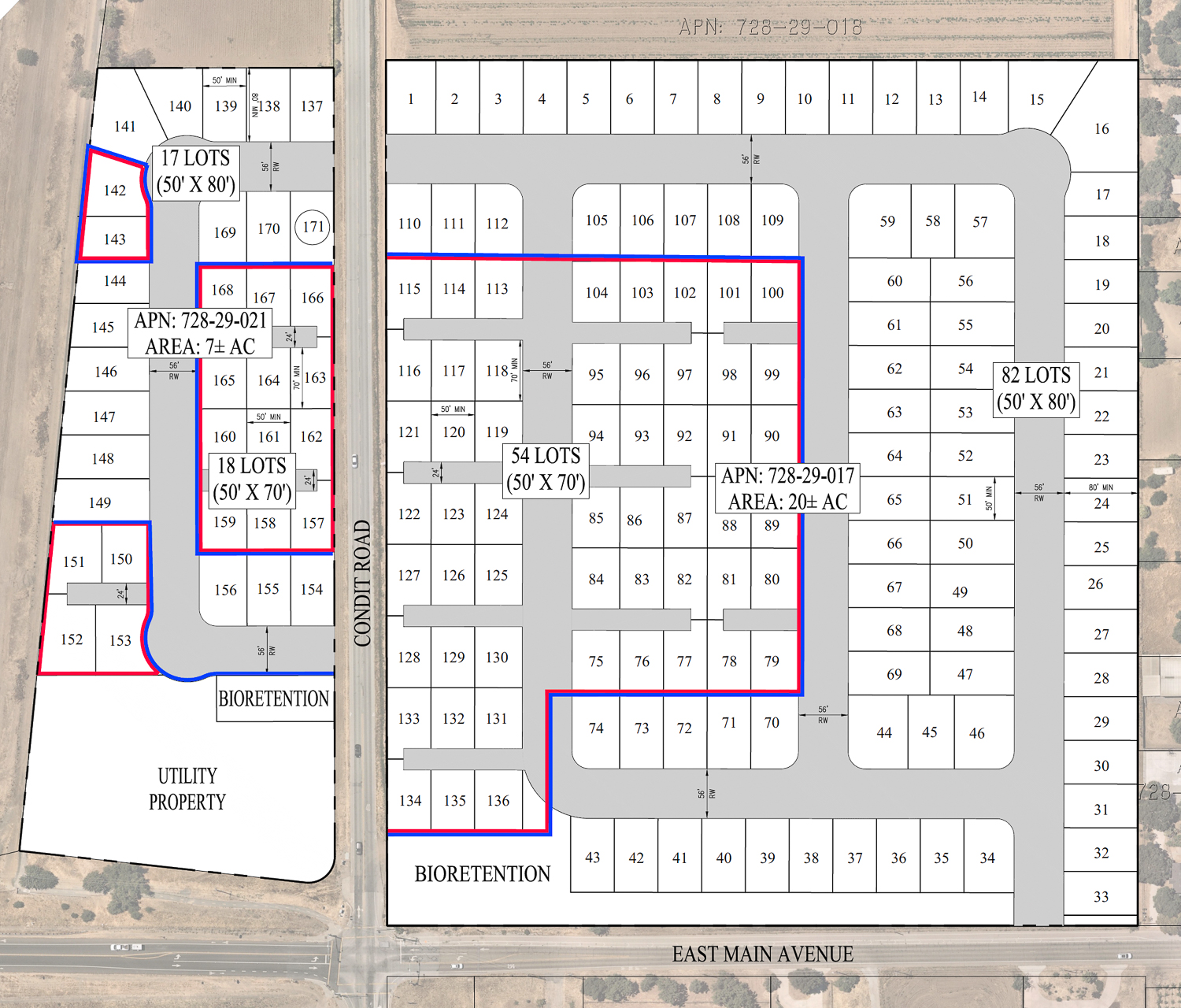 1125 East Main Avenue Project D, site map by CBG