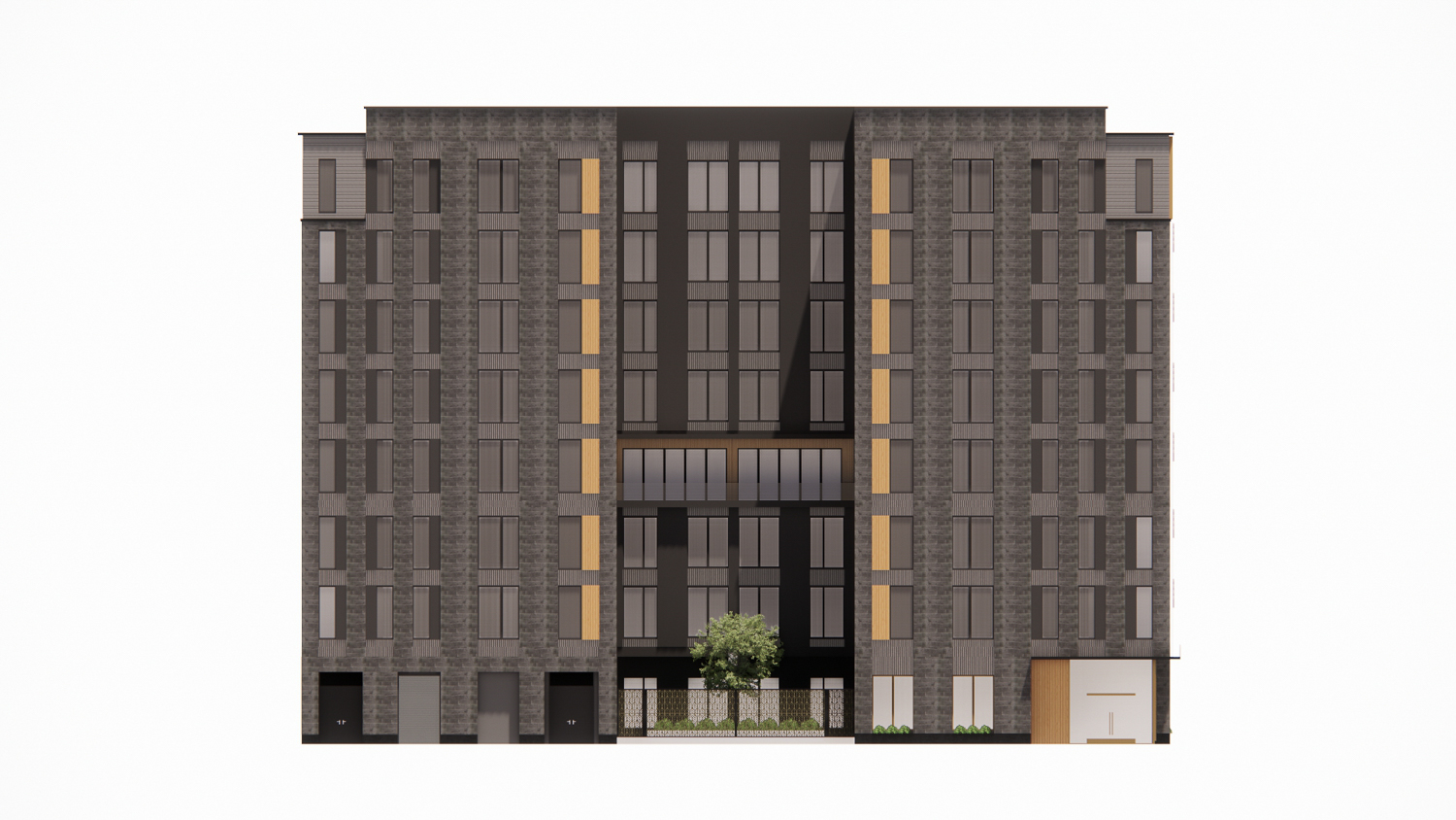 2298 Durant Avenue east facade elevation, rendering by Studio KDA