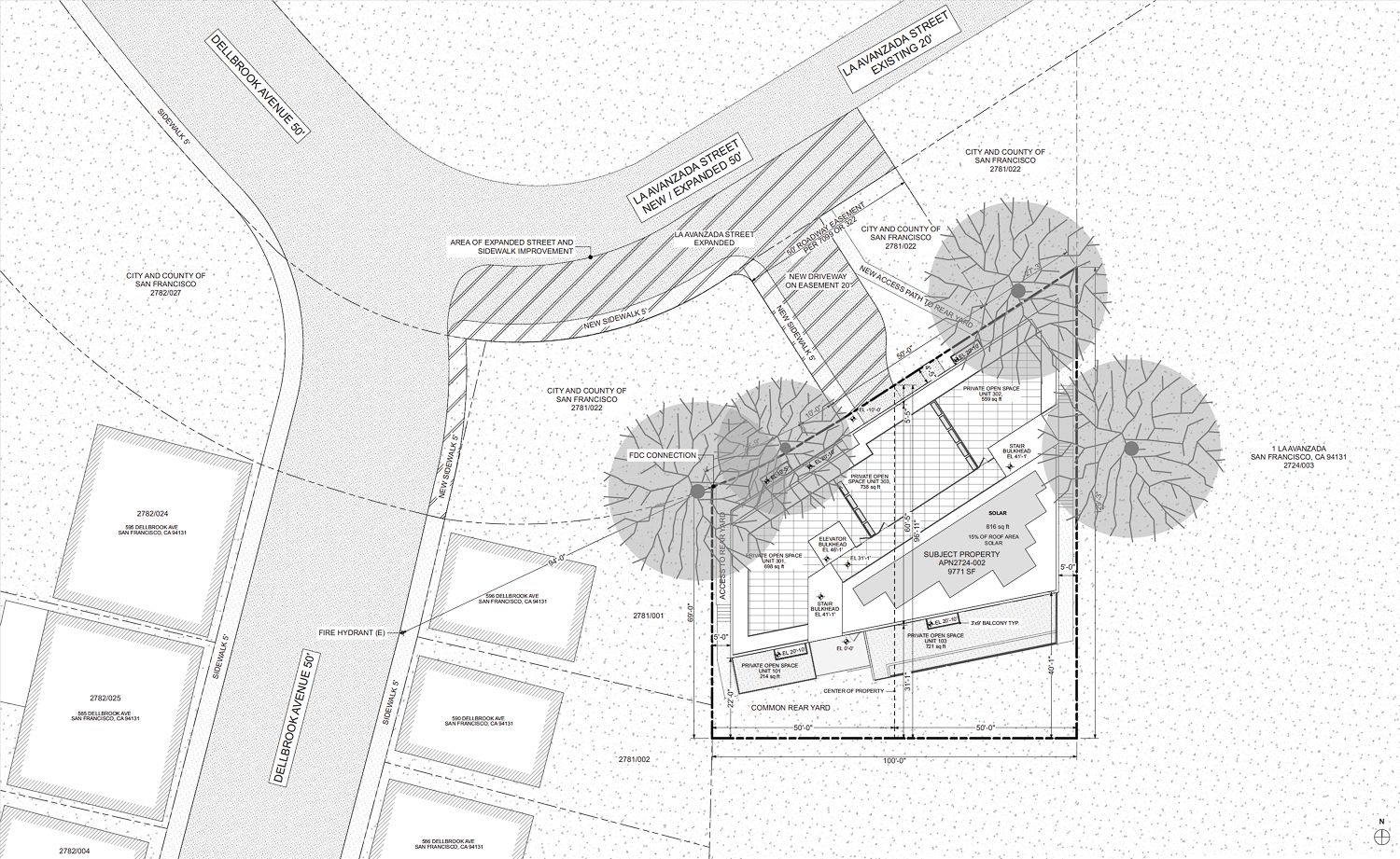 598 Dellbrook Avenue site map, illustration by RG Architecture