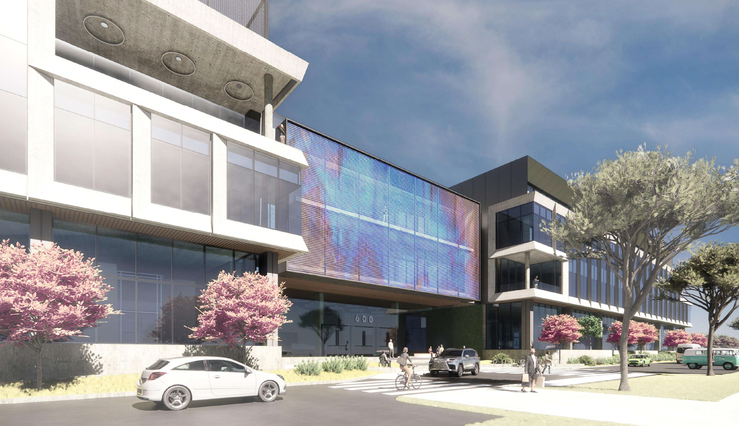 600 Bancroft Way entry, rendering by HGA