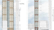 777 Sutter Street north and west elevations, illustration by FORMA