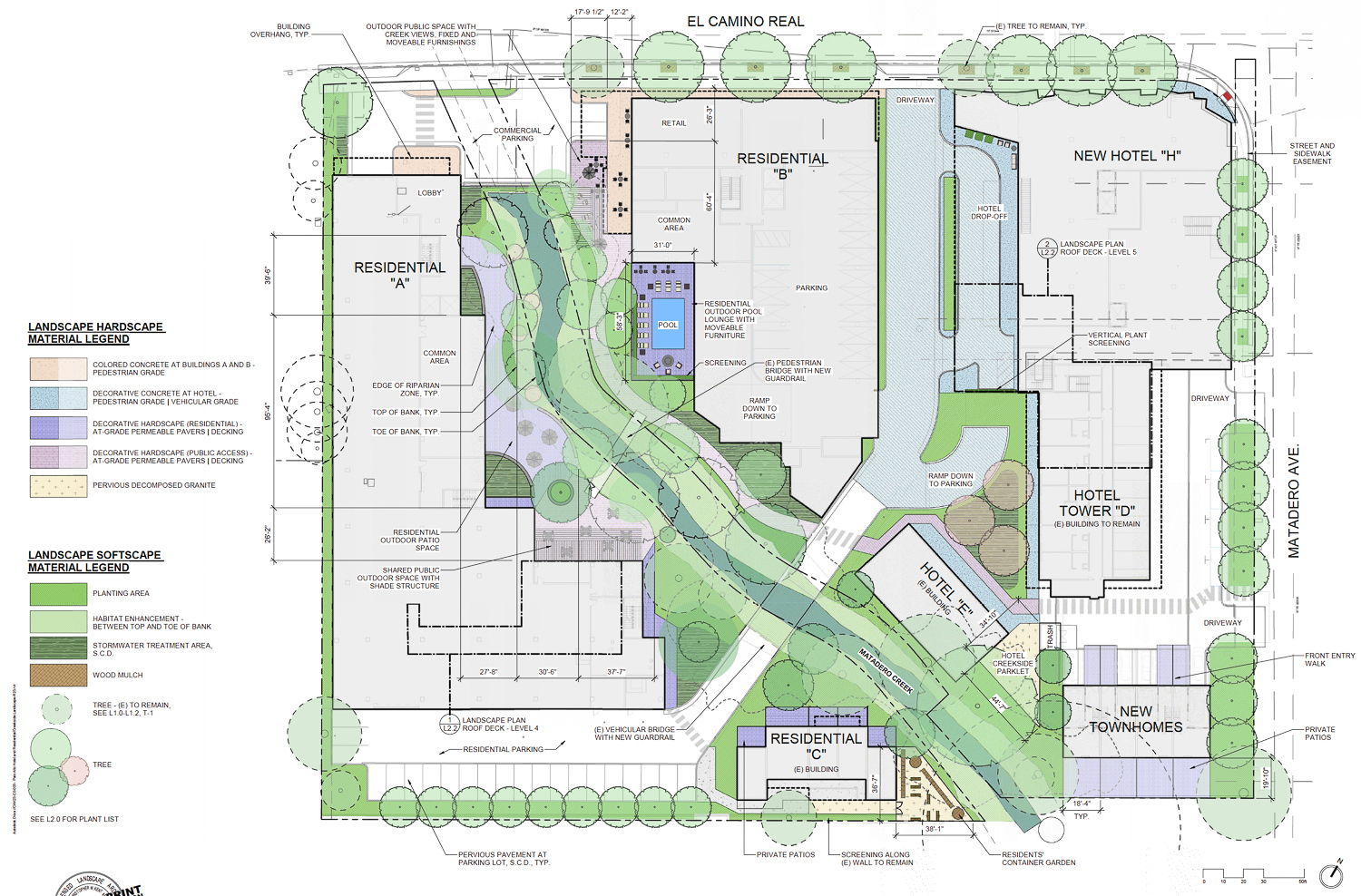 Creekside Residences and Hotel site map, illustration by PGAdesign