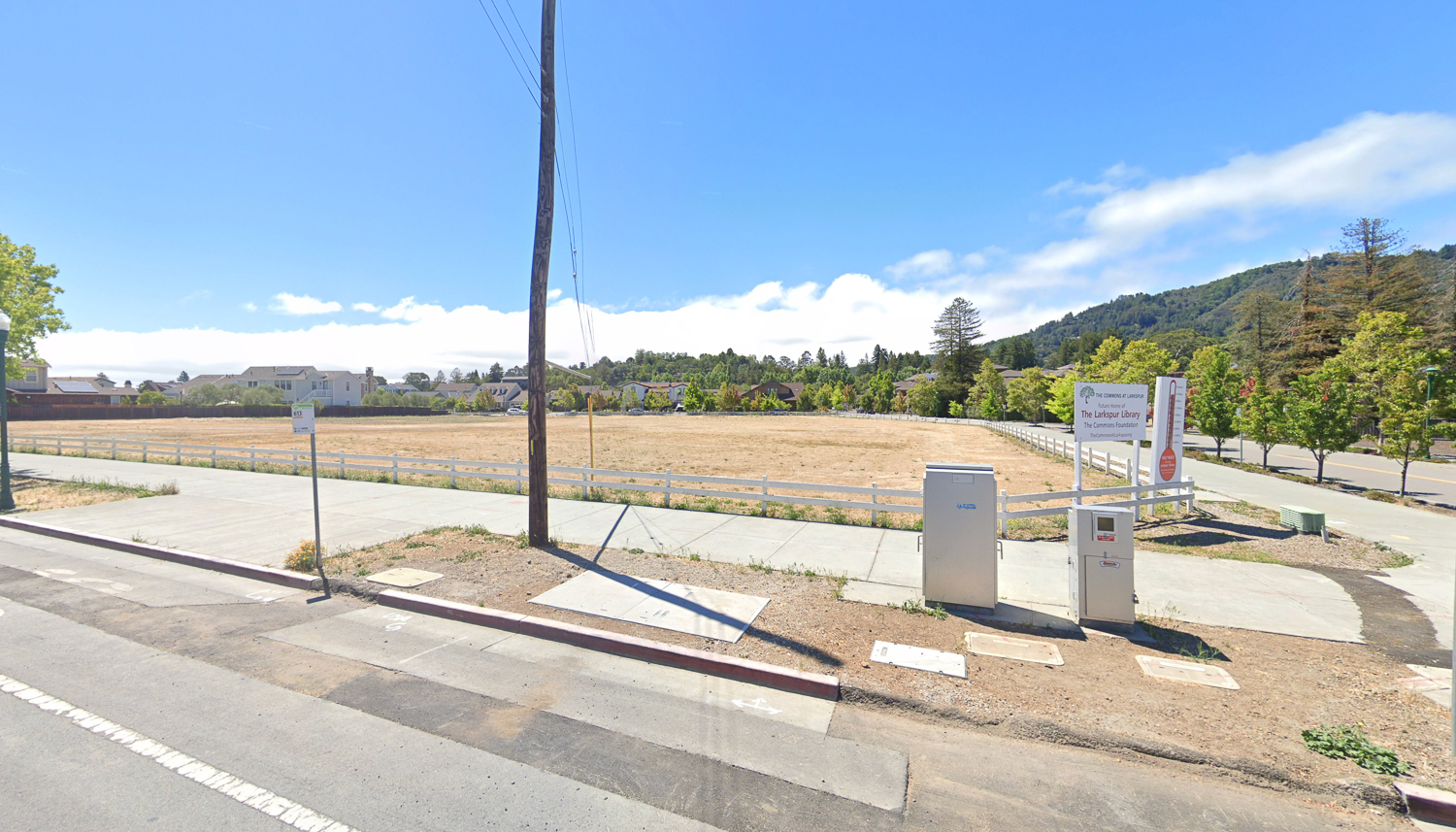 Larkspur Library on Rose Lane, image via Google Street View