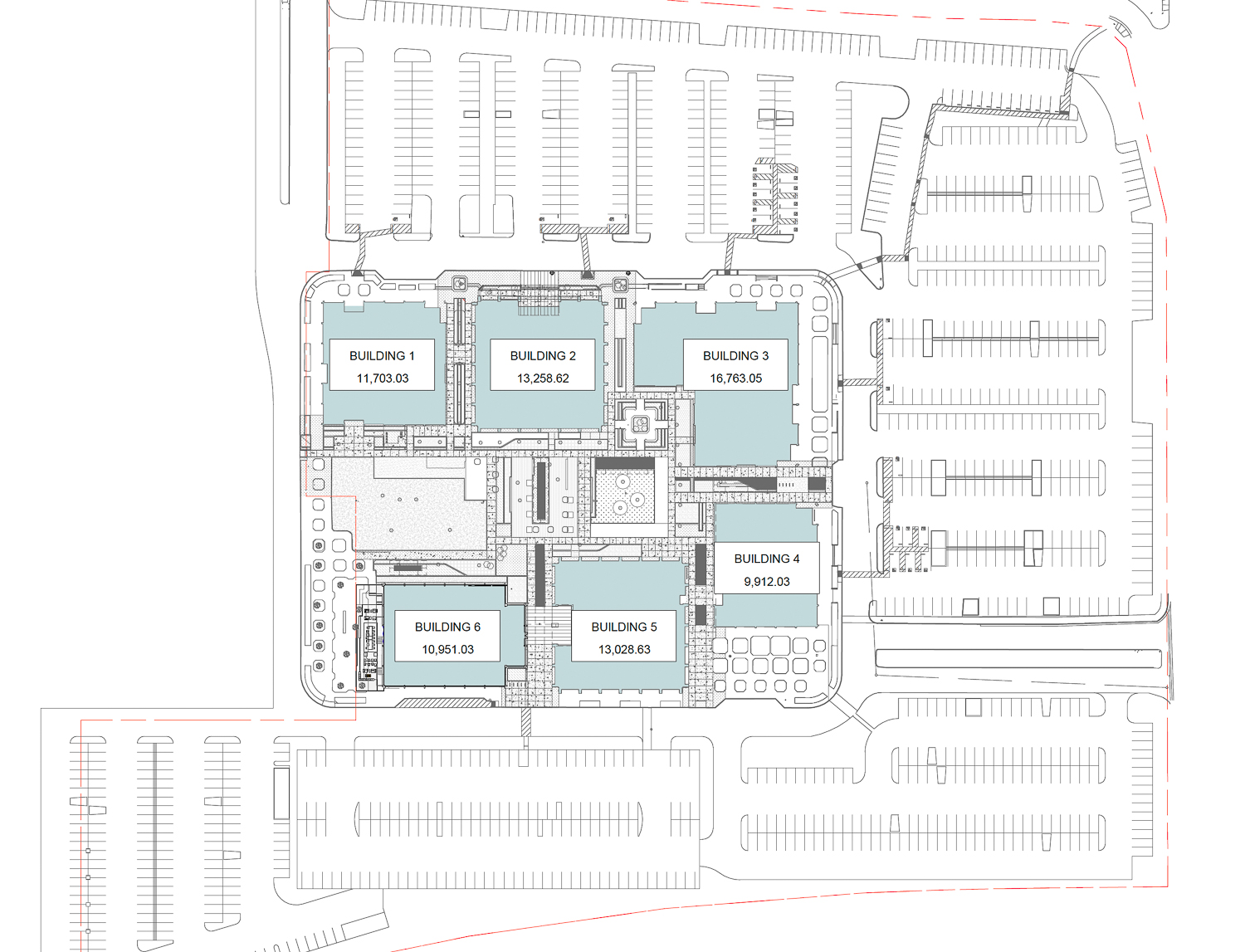 Palo Alto Square site map, illustration by HGA