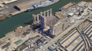 Pier 90 abandoned grain silos, image by Google Satellite