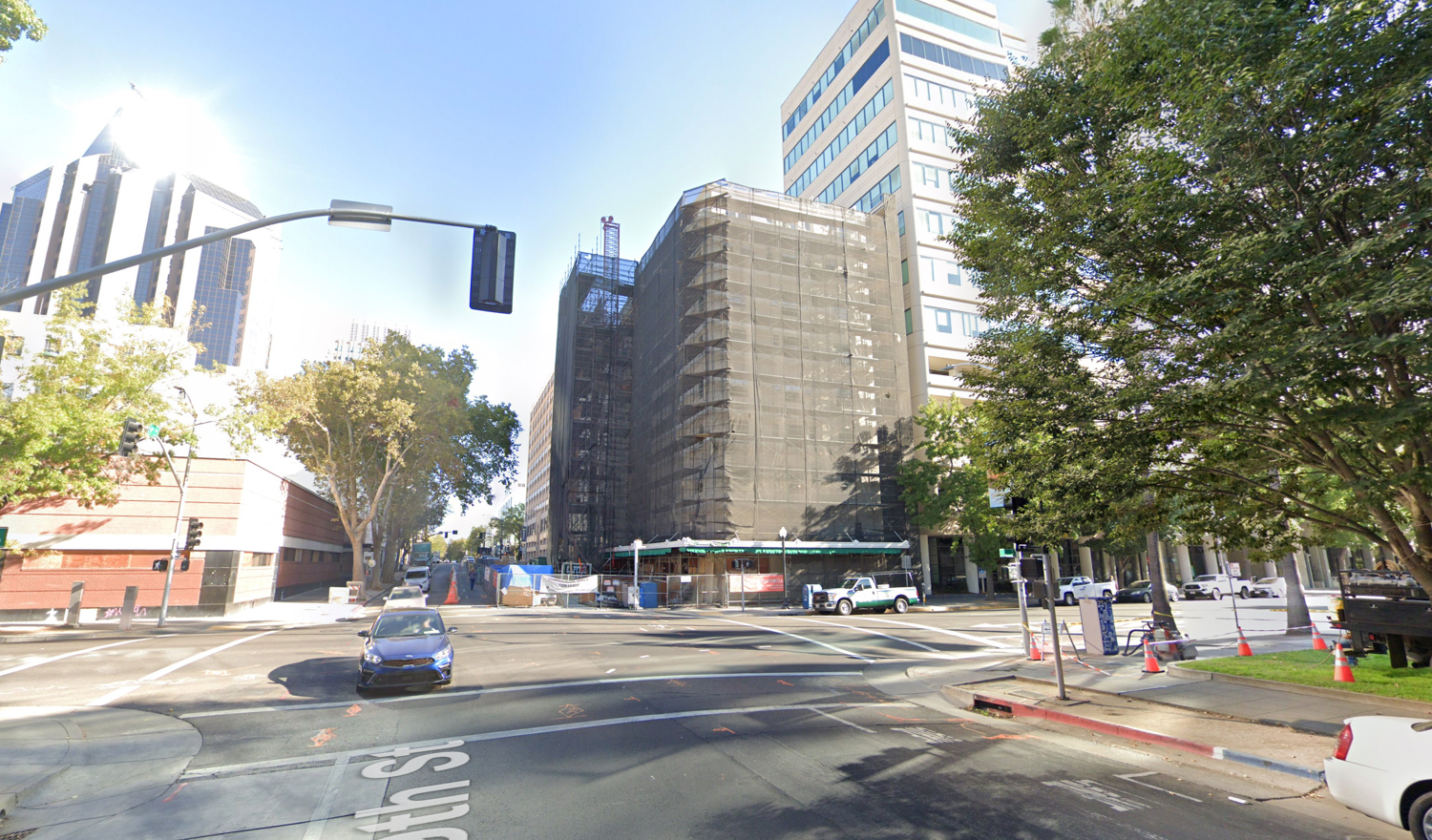 St. Clare at Capitol Park construction progress circa October 2022, image via Google Street View