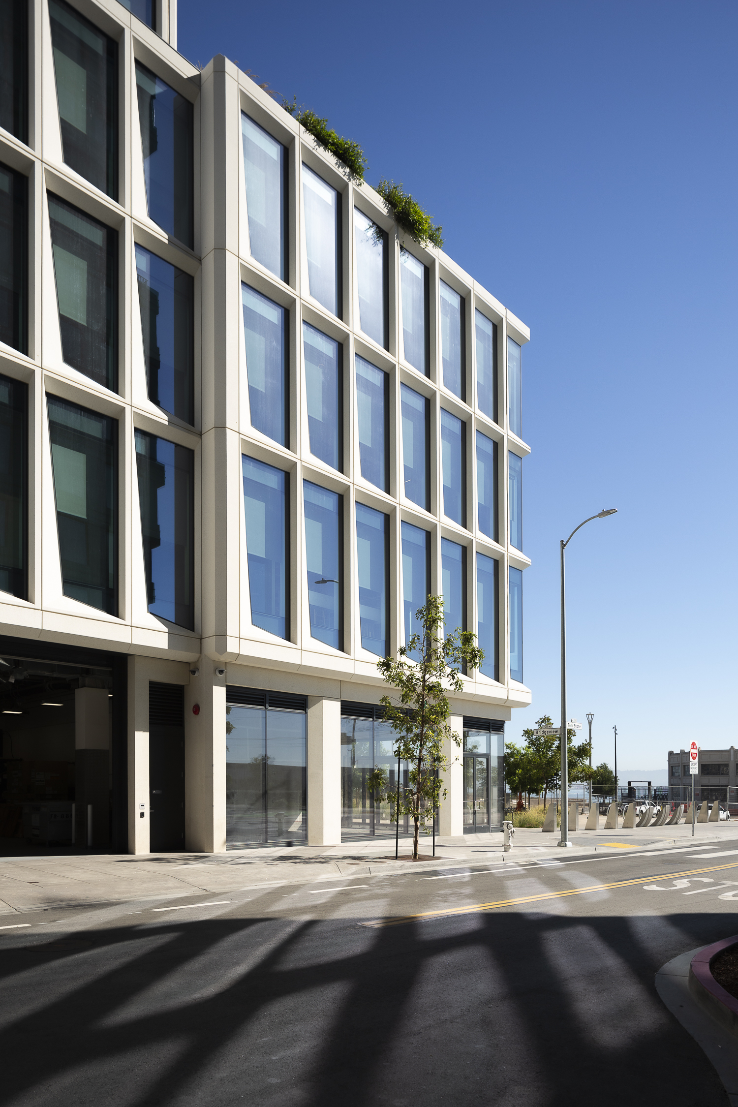 Visa HQ facade details overlooking Toni Stone Street, image by Andrew Campbell Nelson