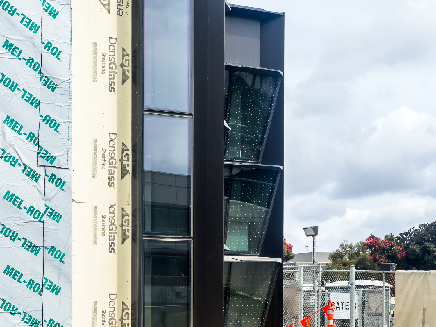 YouTube HQ facade mock-up on site, image by author