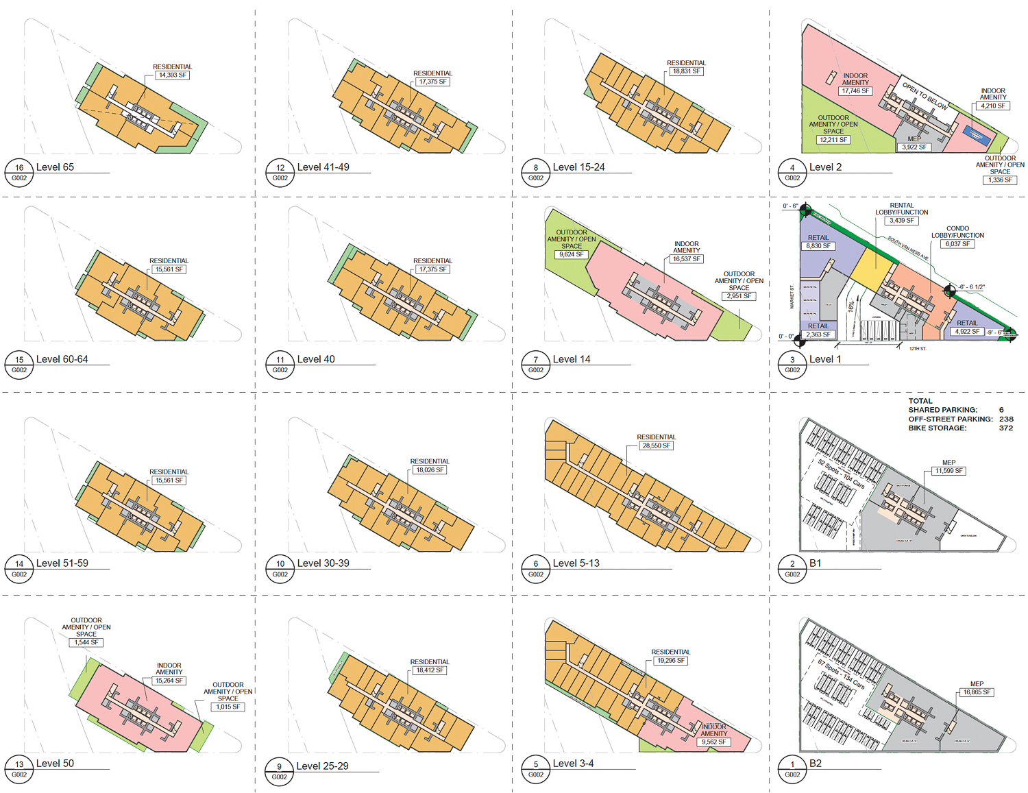 10 South Van Ness Avenue floor plans, illustration by Arcadis