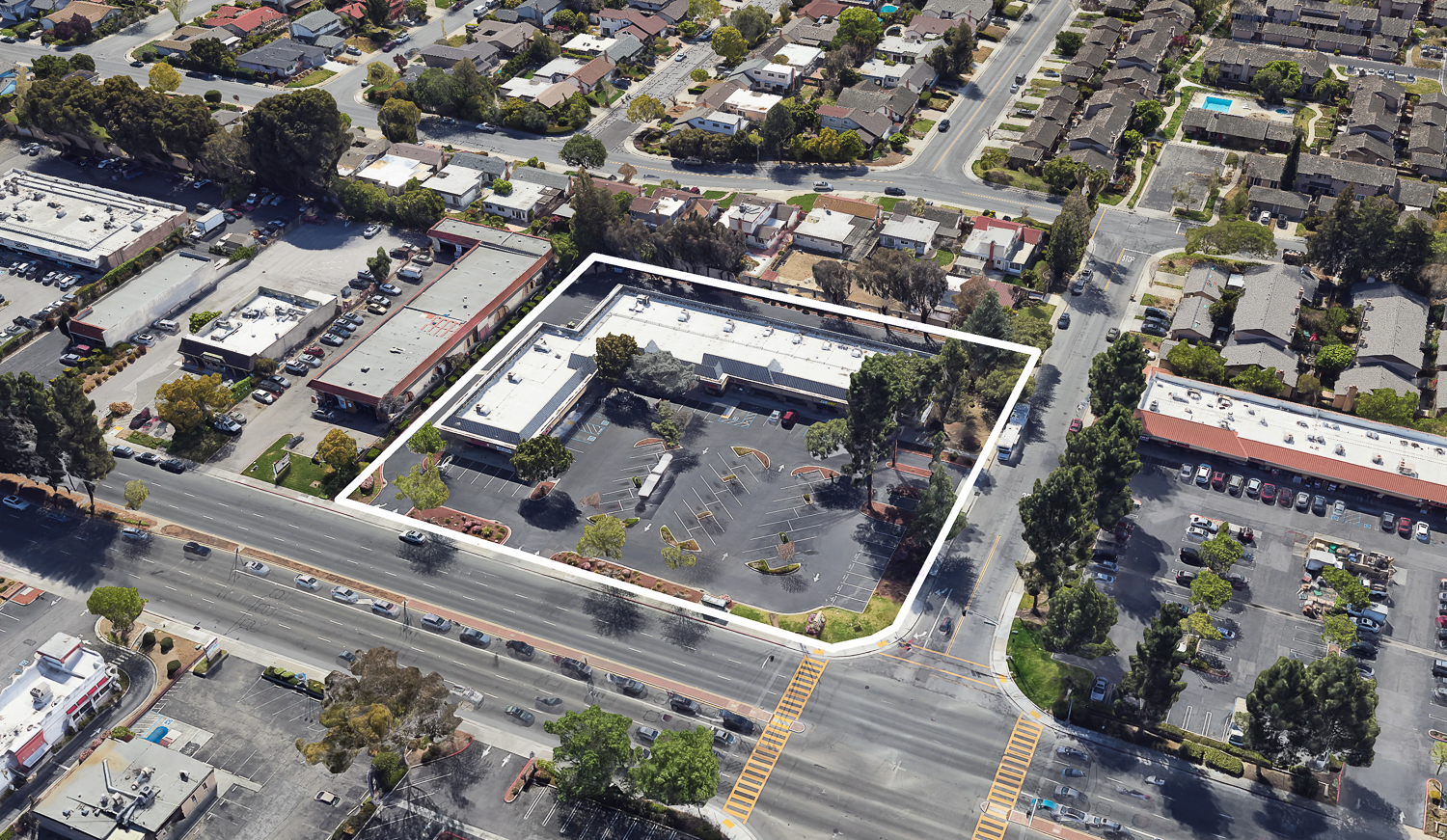 1040-1060 East El Camino Real, image via Google Satellite