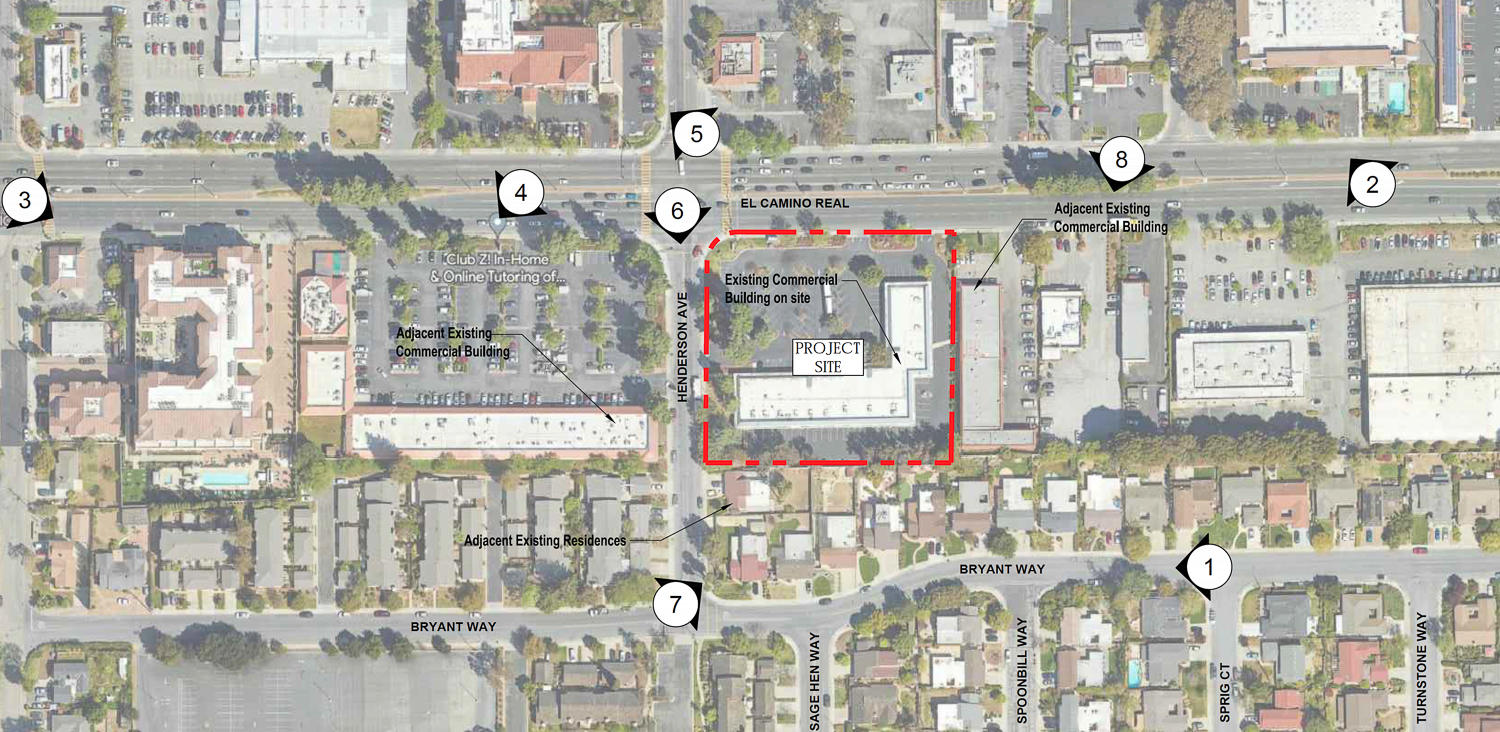 1040-1060 East El Camino Real site map, illustration by KTGY