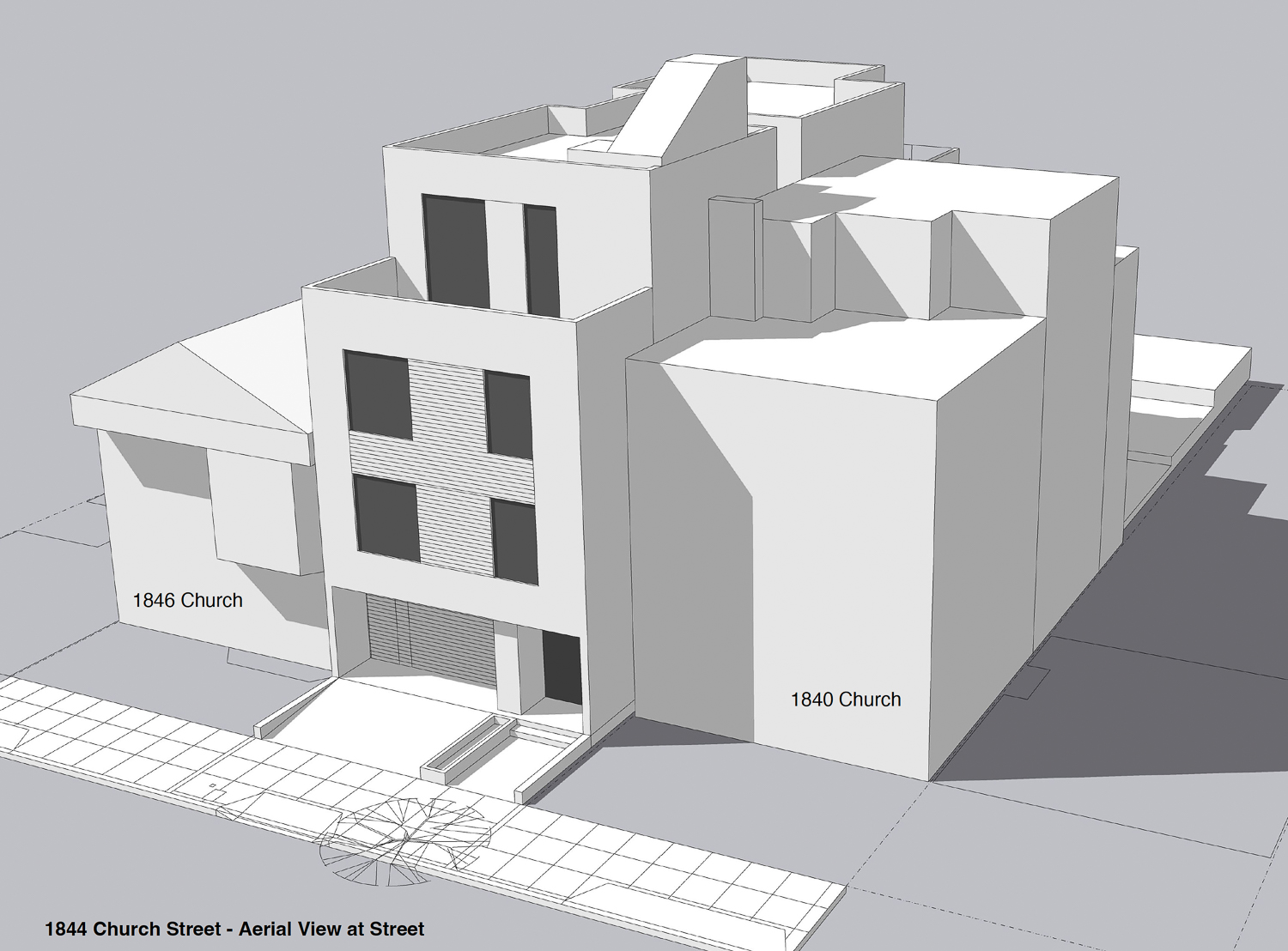 Infill proposal for 1844 Church Street in Fairmount Heights, San Francisco