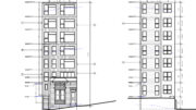 2083 Ellis Street north and south facade elevations, illustration by Topetcher Architecture