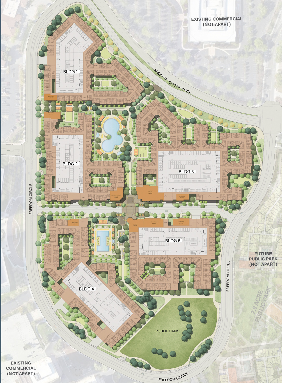 2518 Mission College Boulevard, site map by MVE + Partners