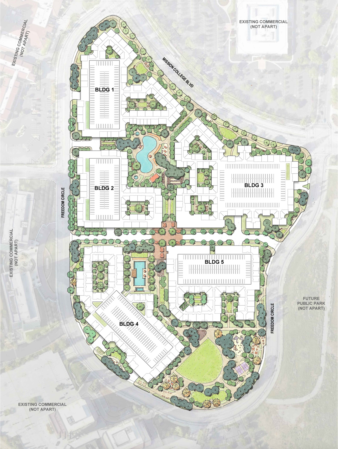 2518 Mission College Boulevard site map, illustration by EPTDesign