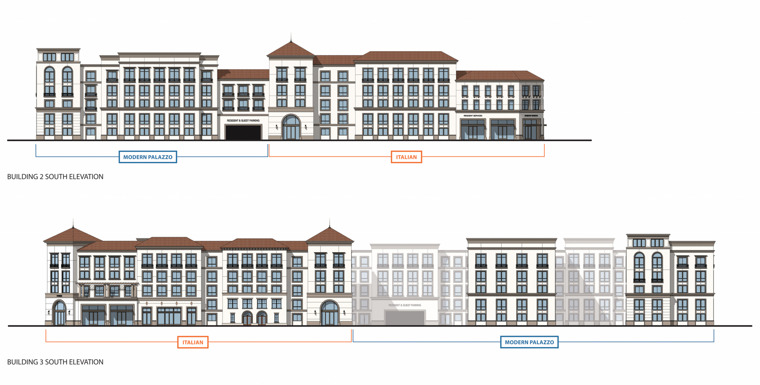 2518 Mission College Boulevard with labeled designs, elevation by MVE + Partners