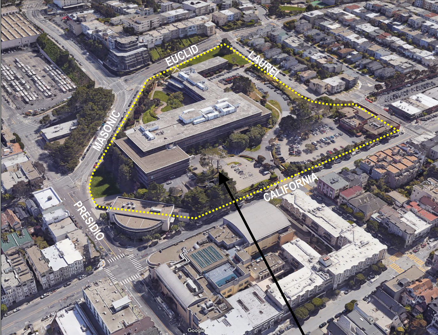 3333 California Street site, image via plan set