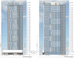 598 Bryant Street facade elevation, illustration by BDE Architecture