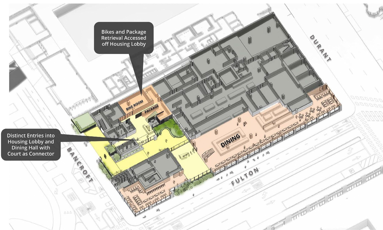 Bancroft-Fulton Student Housing floor plan, illustration by KieranTimberlake