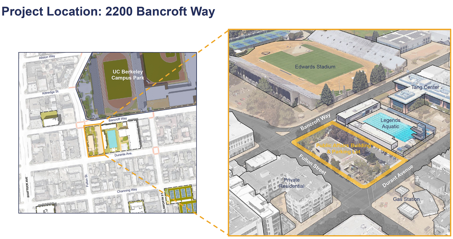 Bancroft-Fulton Student Housing site location, illustration by KieranTimberlake