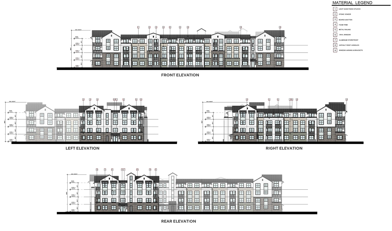 South Gilroy affordable apartments, elevation by AO