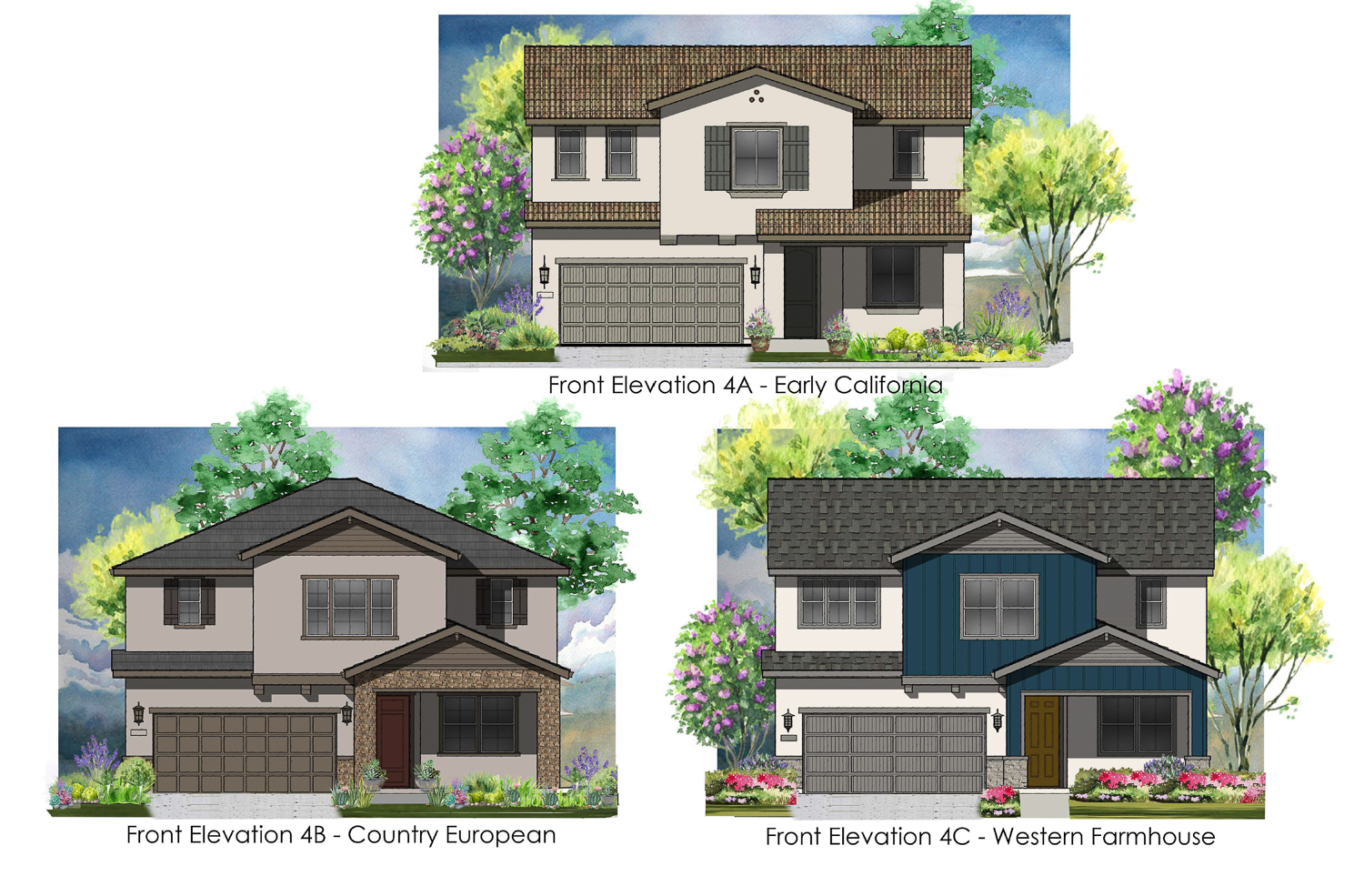 South Gilroy facade samples, elevations by KTGY