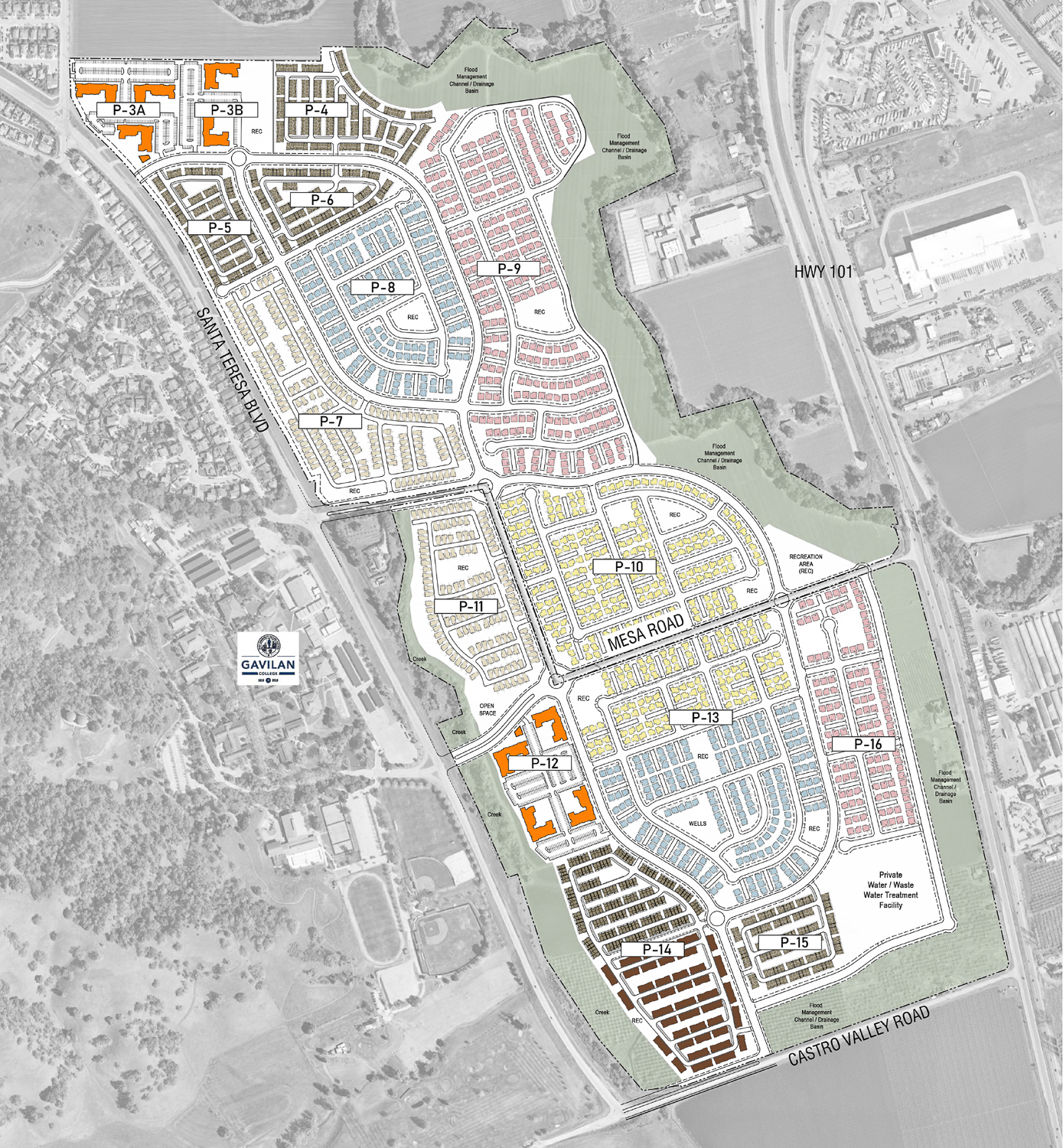 South Gilroy overall site map, illustration by KTGY