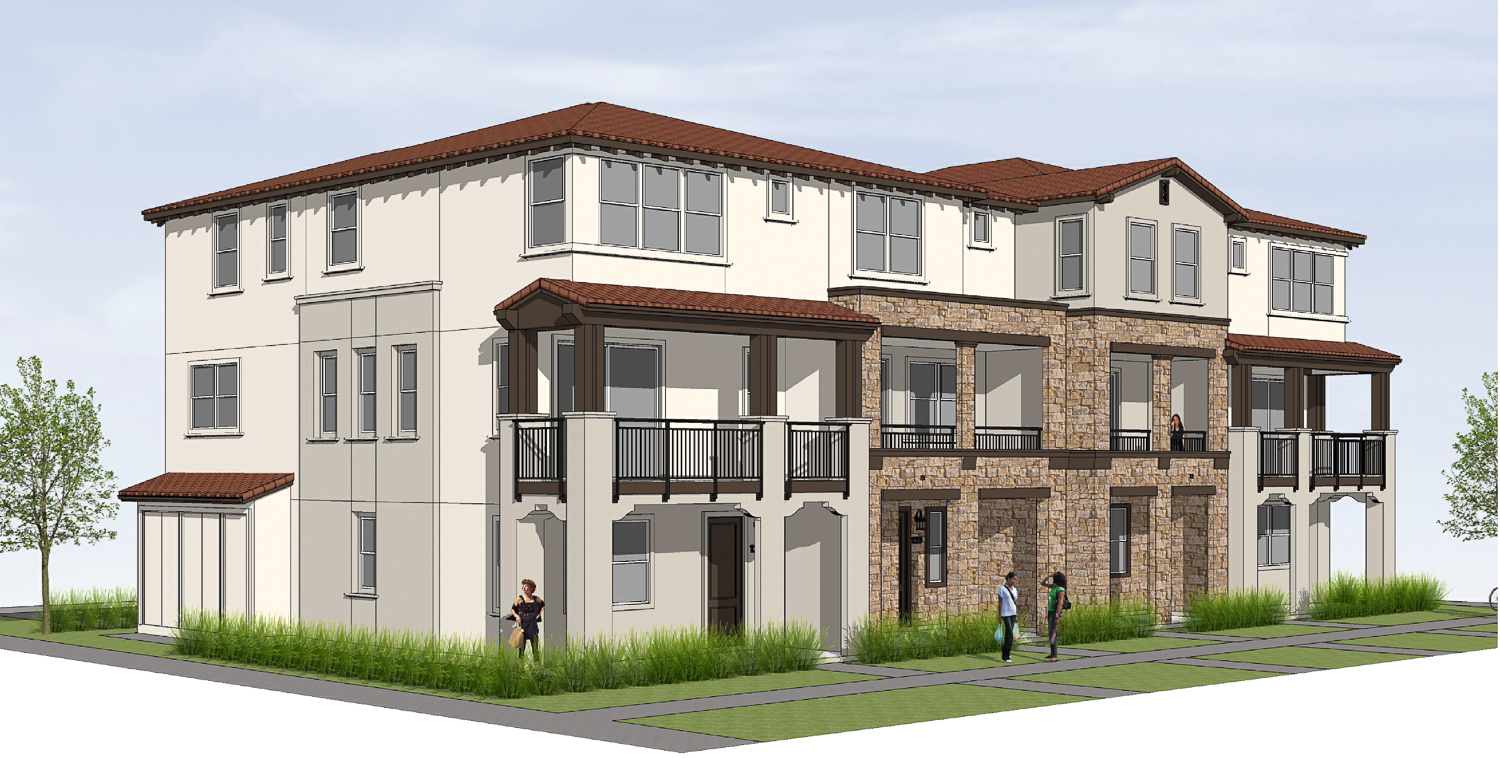 South Gilroy townhome sample, elevations by KTGY