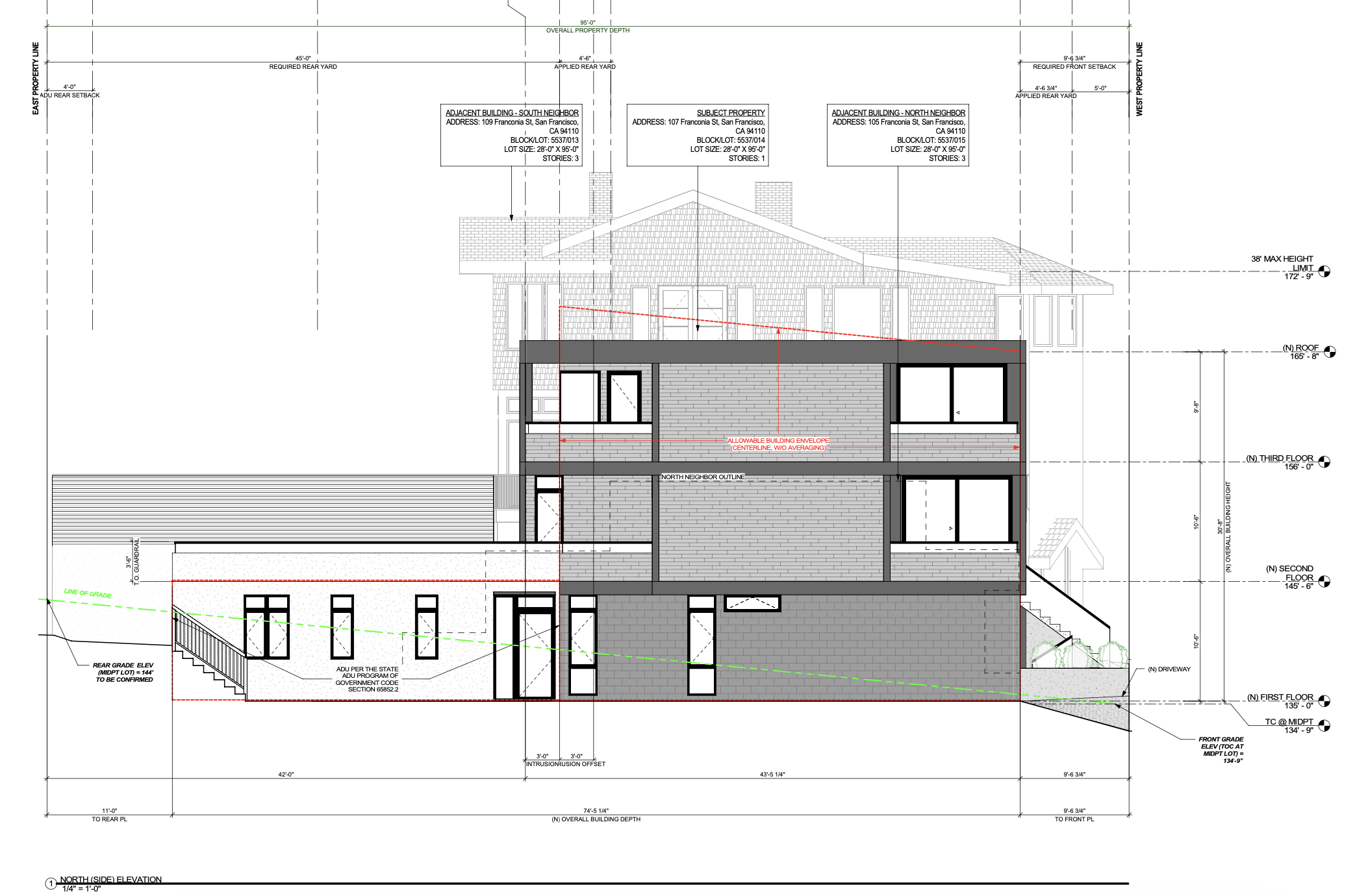 107 Franconia Street Elevation