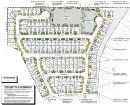 201 Rollingwood Drive site plan, illustration by CBG