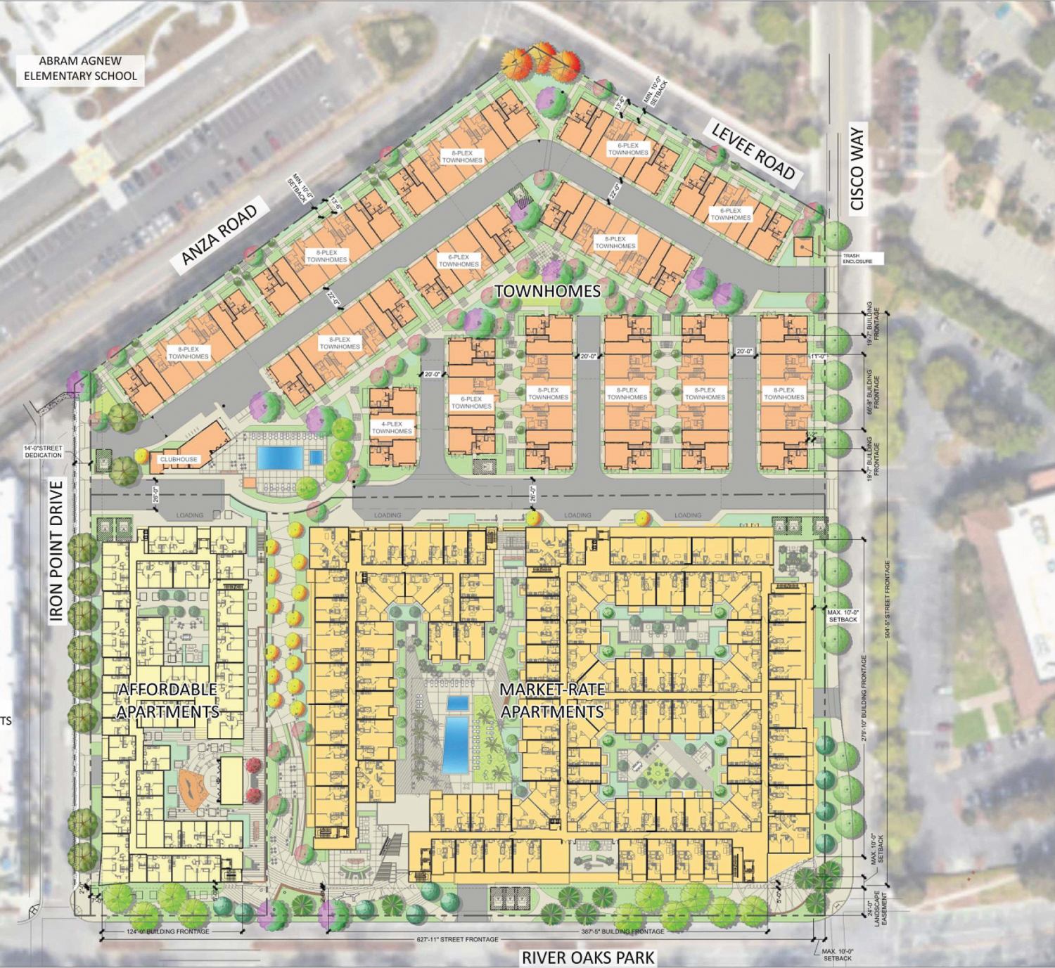 211-281 River Oaks Parkway site map, illustration by Studio T Square