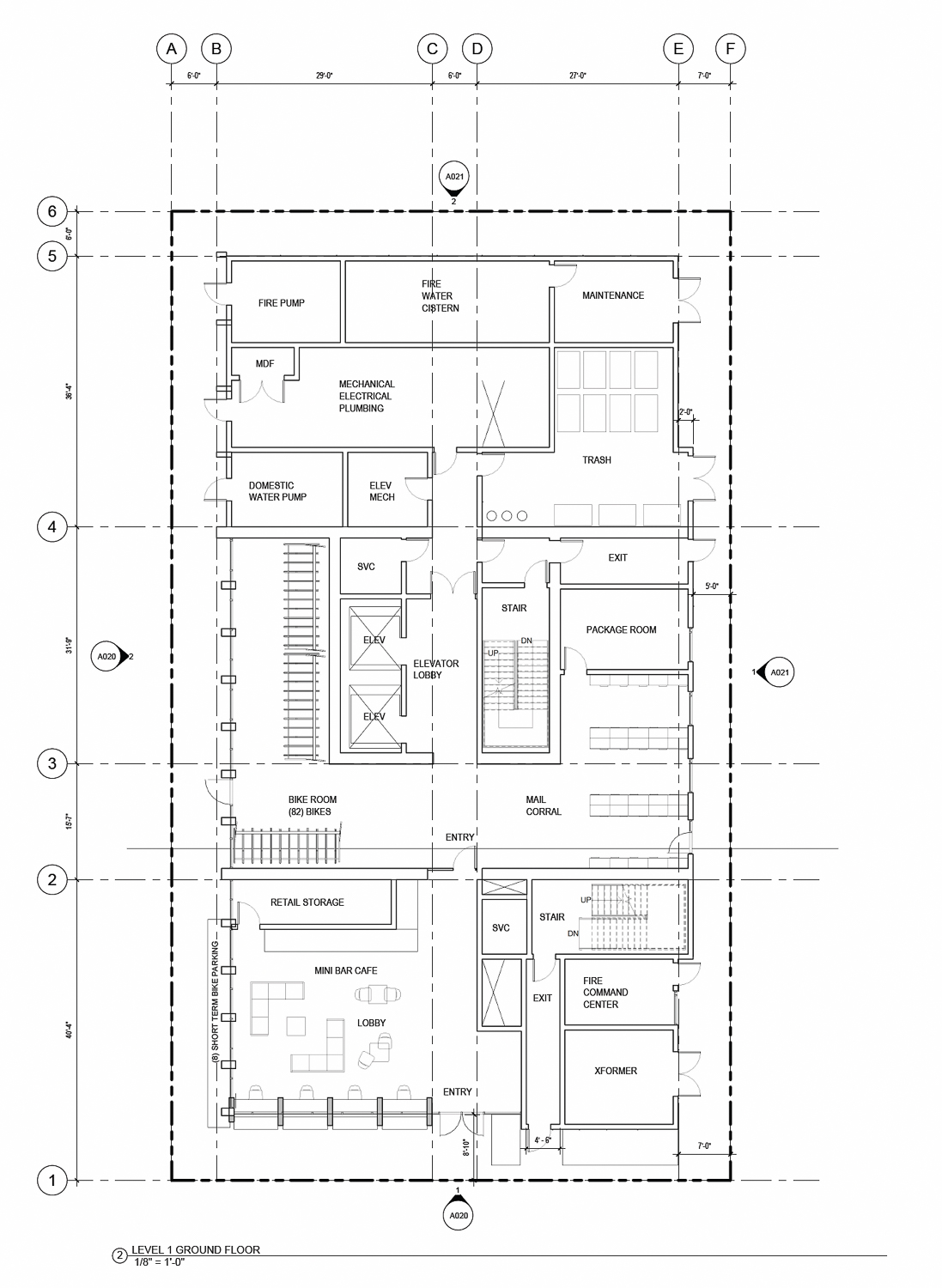 2425 Durant Avenue ground-level floor plan, illustration by Yes Duffy Architects