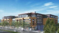 3150 El Camino Real northwest view, rendering by Studio T Square