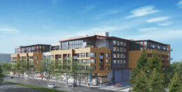 3150 El Camino Real northwest view, rendering by Studio T Square