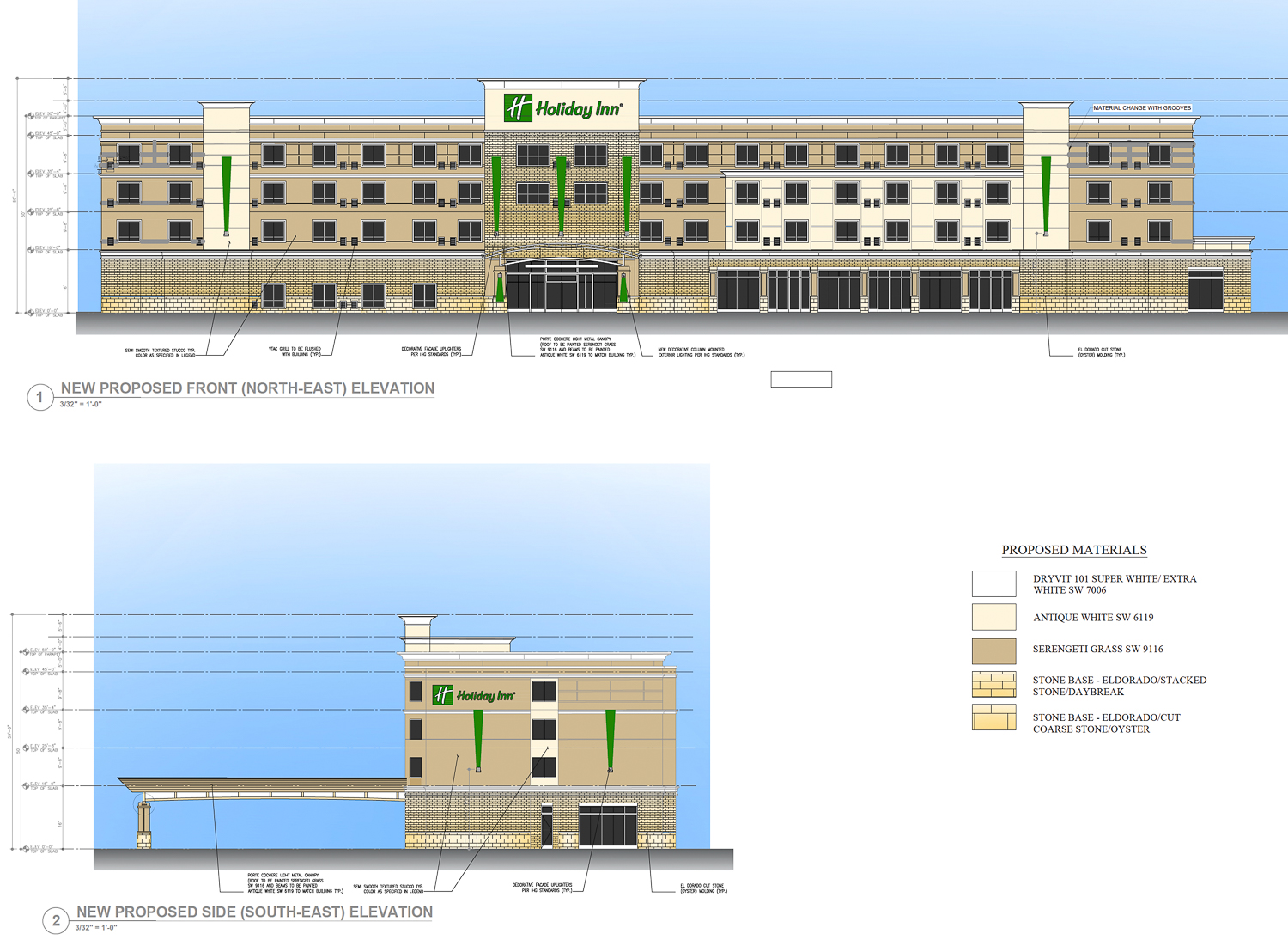 3664 North Freeway Boulevard elevations, rendering by Iyer and Associates