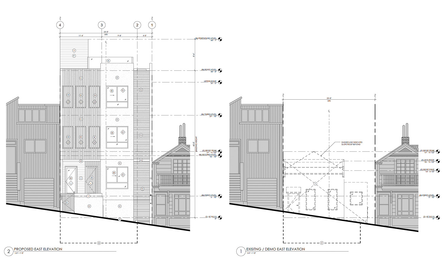 64 Winfield Street elevations, illustration by Thousand Architects