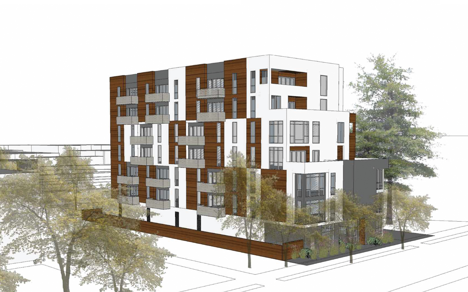 888 El Camino Real, rendering by LDP Architects