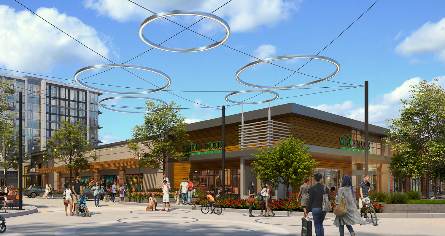 El Paseo Whole Foods box store, rendering by Solomon Cordwell Buenz