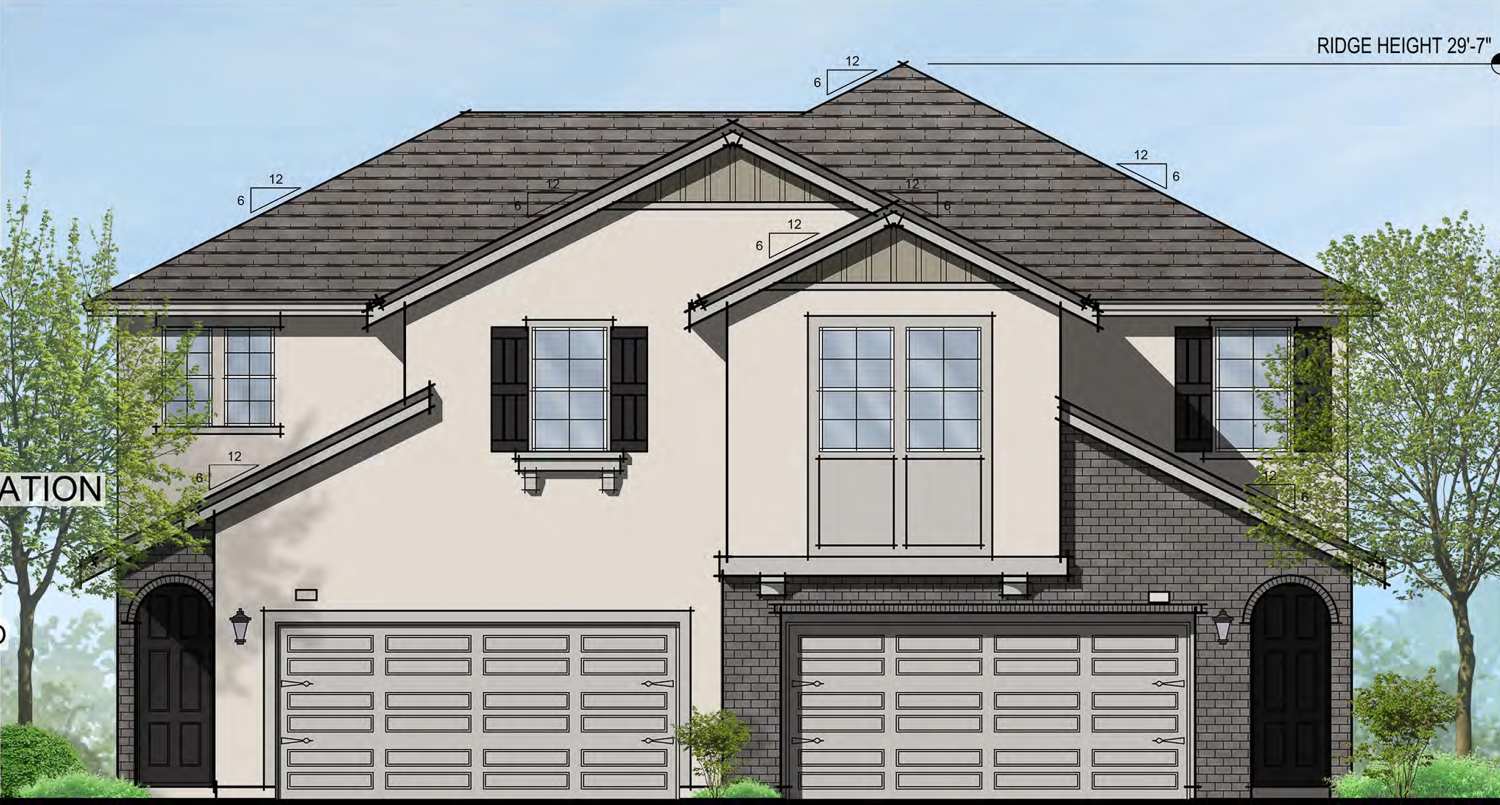 1245 Diana Avenue duplex, illustration by SDG Architects