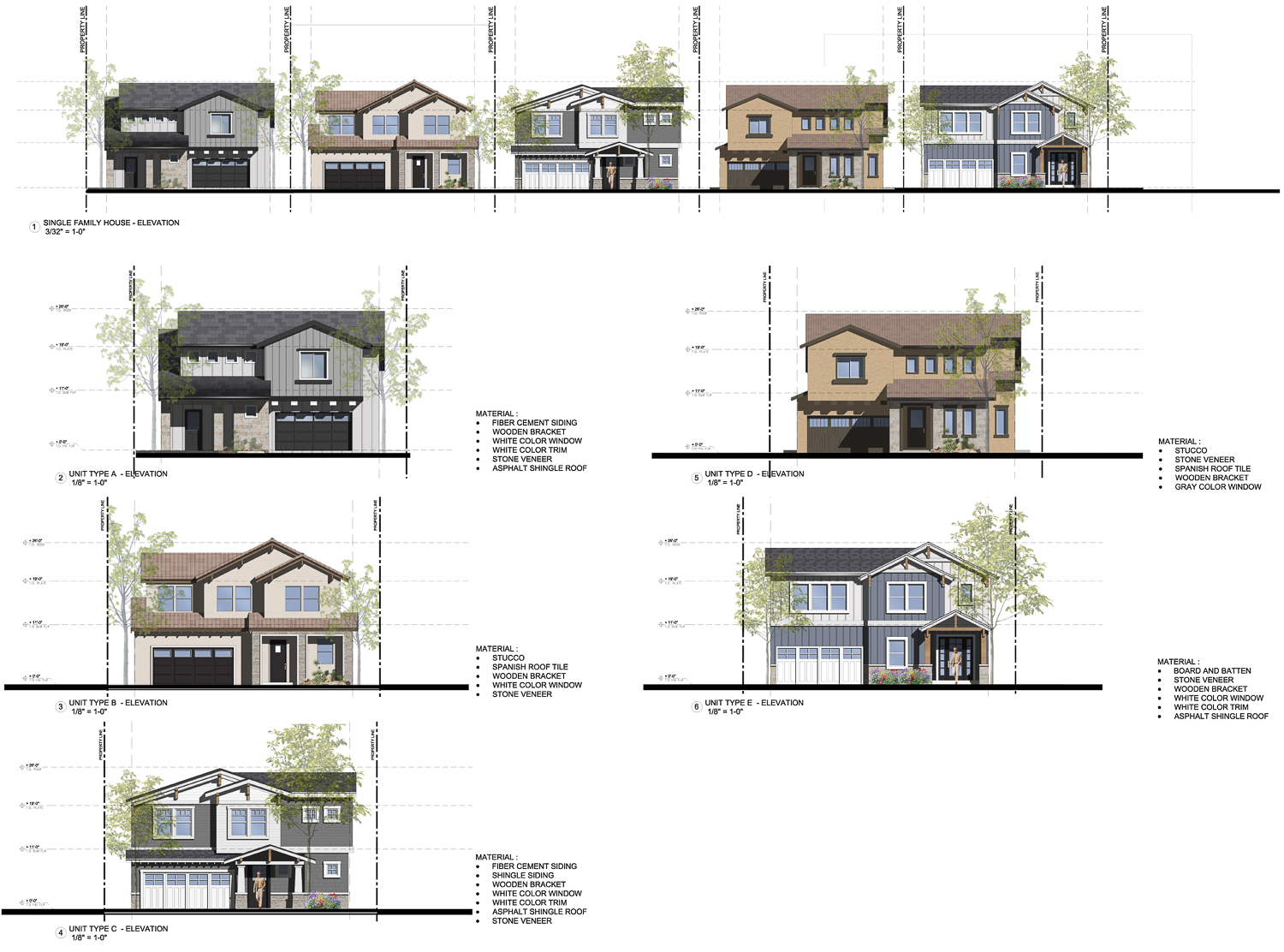 12805 Llagas Avenue elevations, illustration by Swenson