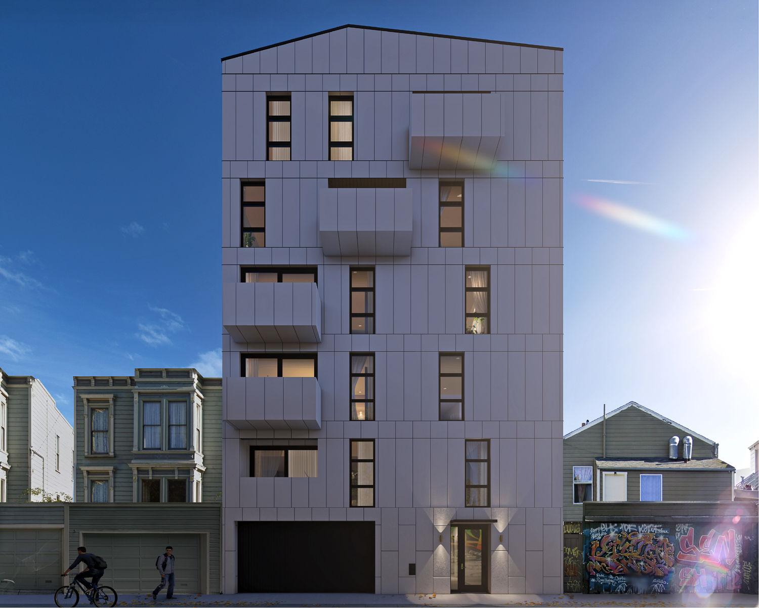 1474 South Van Ness Avenue rear view, rendering by RG Architecture