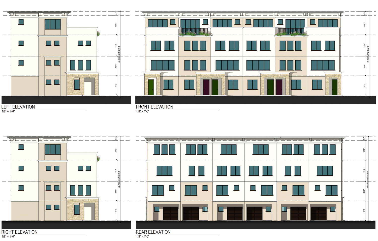 17535 Santa Cruz Highway six-plex, illustration by Anderson Architects