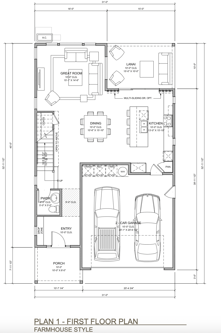 1948 3rd Avenue First Floor Plan Farmhouse Style