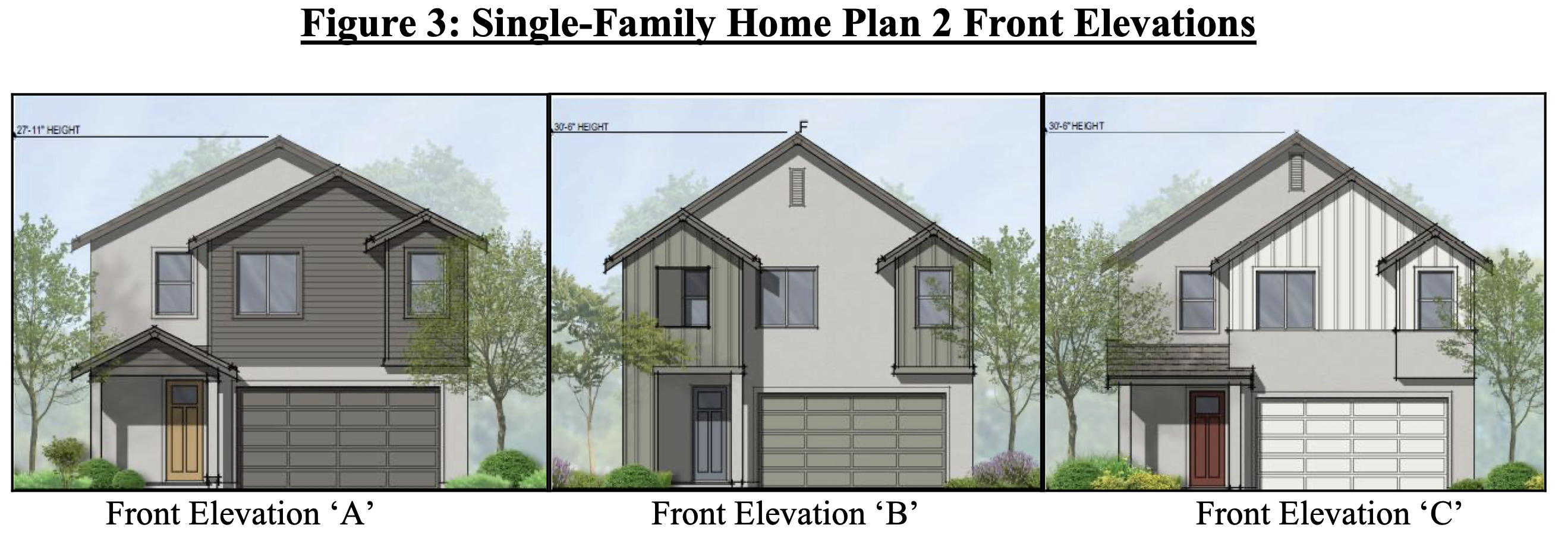 2545 Camino Ramon Single-Family Elevations