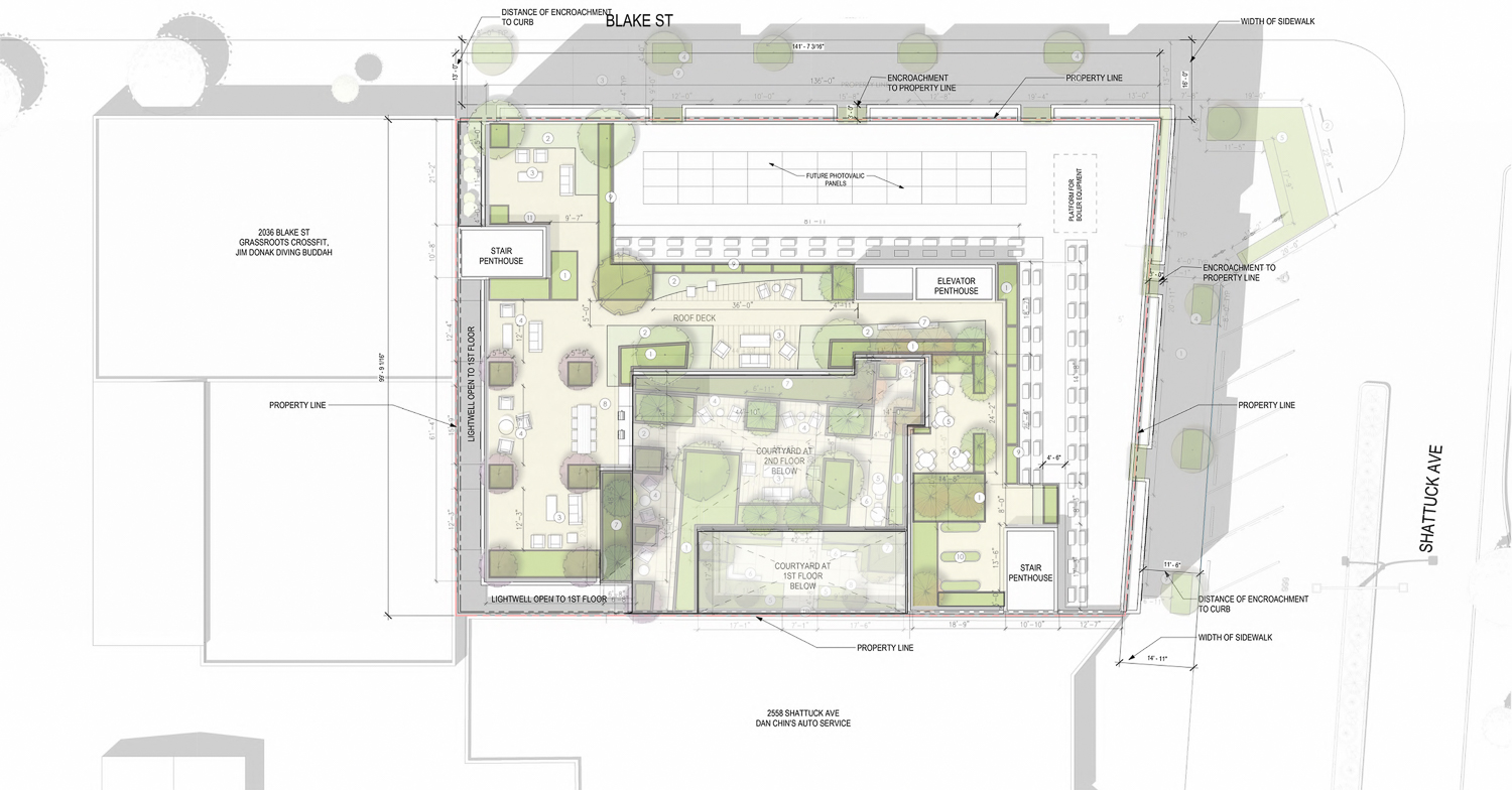 2550 Shattuck Avenue site map, illustration by Kava Massih Architects