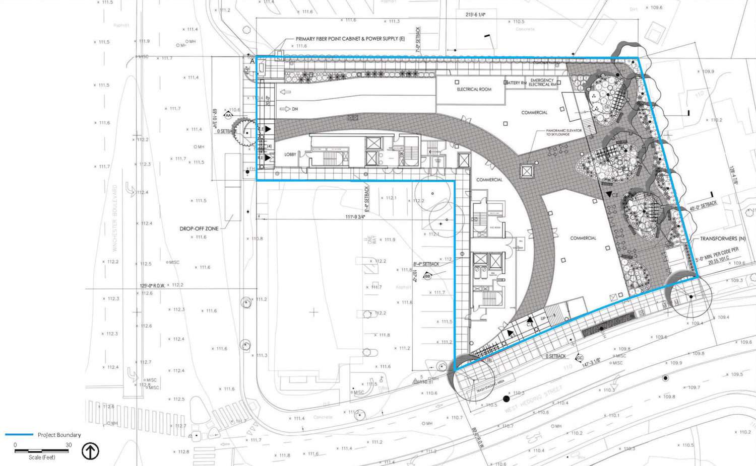 826 North Winchester Boulevard ground-floor, site plan by VCI Architecture