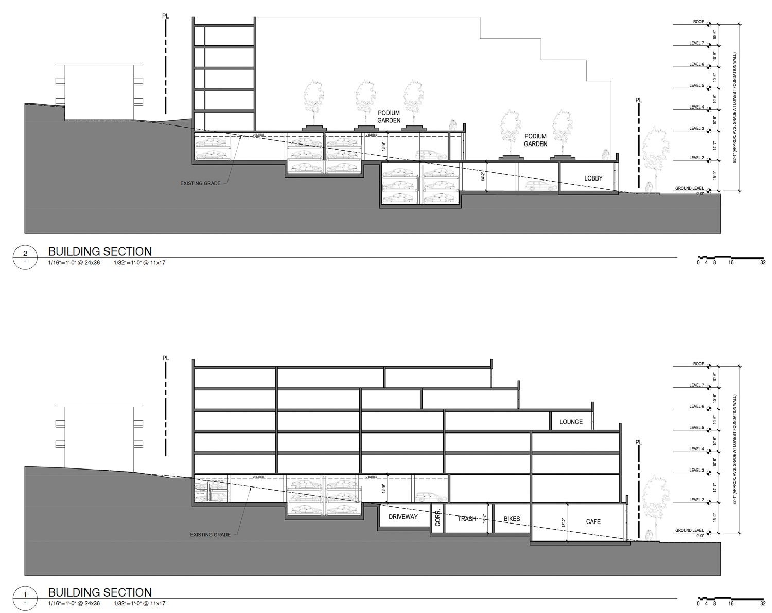 1001 Oak Hill Road vertical cross-section, rendering by SDTarch