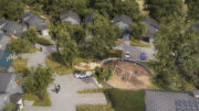 3530 Alpine Road aerial view, rendering by Seigel & Strain Architects