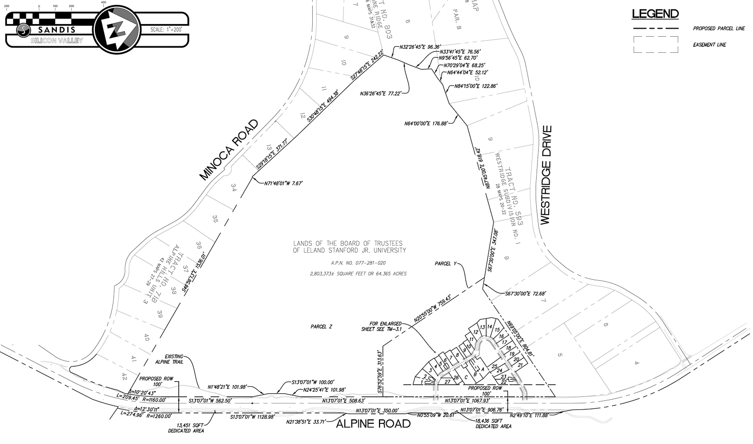 3530 Alpine Road property site map, illustration by Seigel & Strain Architects